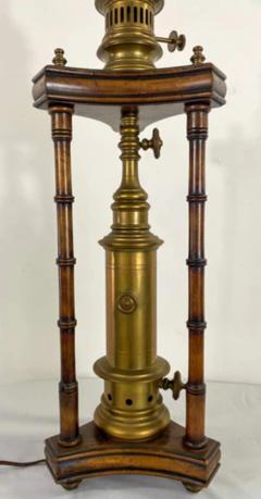  Chapman Mfg Co Chapman Oriental Bamboo Style and Brass Table Lamp Signed - 2867470