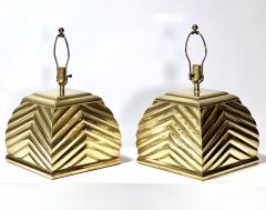  Chapman Mfg Co Chapman Pair Brass Sculptural Table Lamps 1960 - 3153108