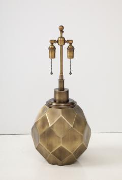  Chapman Mfg Co Mid Century Modern Antique Bronzed Geodesic Lamp by Chapman  - 3755061