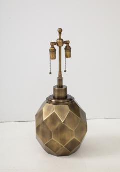  Chapman Mfg Co Mid Century Modern Antique Bronzed Geodesic Lamp by Chapman  - 3755062