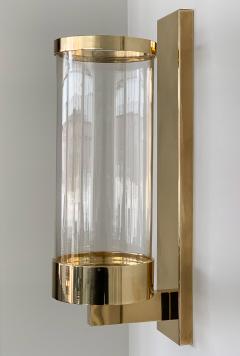  Chapman Mfg Co Pair of Chapman Brass and Glass Candle Wall Sconces - 1020483