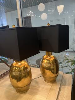  Chapman Mfg Co Pair of Chapman Hollywood Regency Brass Table Lamps - 4059603