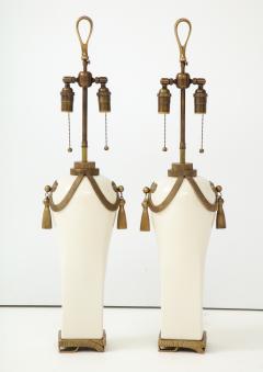  Chapman Mfg Co Stunning Pair of Art Deco Style Ceramic Lamps - 1137387