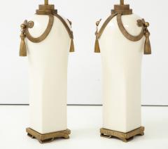  Chapman Mfg Co Stunning Pair of Art Deco Style Ceramic Lamps - 1137389