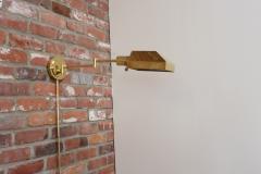  Chapman Mfg Co Vintage Polished Brass Swing Arm Wall Lamp with Swiveling Shade by Chapman - 4428760