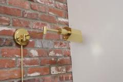  Chapman Mfg Co Vintage Polished Brass Swing Arm Wall Lamp with Swiveling Shade by Chapman - 4428762