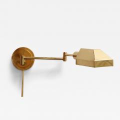  Chapman Mfg Co Vintage Polished Brass Swing Arm Wall Lamp with Swiveling Shade by Chapman - 4434989