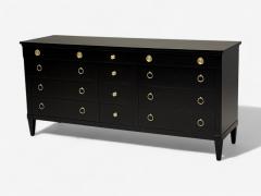  Charak Furniture Company Charak Hollywood Regency Style Dresser Black Painted Wood Brass USA 1962 - 3988200