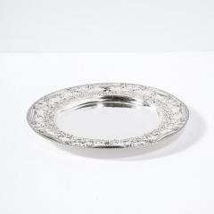  Charles L Tiffany Set of 12 Exquisite Gilded Age Sterling Silver Tiffany Charger Plates - 3041027