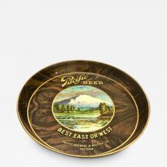  Charles Shonk Company Pacific Beer Tin Advertising Tray Tacoma Washington circa 1910  - 3010377