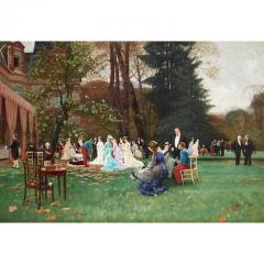  Charles douard Delort Large oil painting by C Delort entitled The Wedding Fontainebleau  - 3488793