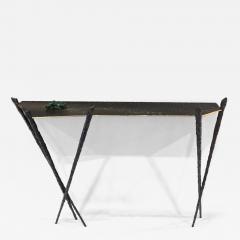  Chartrain Collection Hand Hammered Bronze and Iron Meteorites Console - 4412239