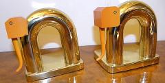 Chase Brass and Copper Company Elephant Bookends by Walter Von Nessen - 124555