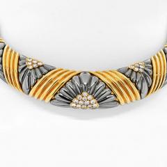  Chaumet CHAUMET 18K YELLOW GOLD DIAMOND BLACK RHODIUM COLLAR NECKLACE - 2946875