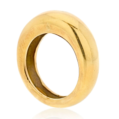  Chaumet CHAUMET 18K YELLOW GOLD DOME HIGH POLISH BAND RING - 2744468