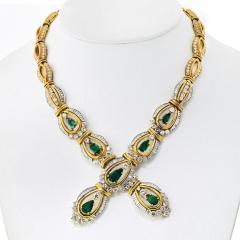  Chaumet Chaumet Emerald Platinum 18K YGDiamond And Green Emerald Ladies Necklace - 4400087