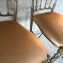  Chiavari 1950s Pair of Chiavari Side Chairs in Brass Italy - 3417965