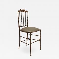  Chiavari CHIAVARI Bronze Chair in Sumptuous Gray ITALY 1950s Midcentury Elegance - 1537041