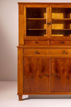  Chiavari Cherrywood credenza with bookcase Canciani manufacture Chiavari Italy 1940s - 4316969