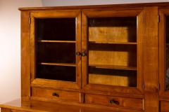  Chiavari Cherrywood credenza with bookcase Canciani manufacture Chiavari Italy 1940s - 4316994