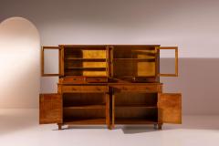  Chiavari Cherrywood credenza with bookcase Canciani manufacture Chiavari Italy 1940s - 4317006