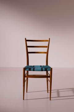  Chiavari Eight Tre Stecche chairs in cherry wood Chiavari manufacture Italy 1950s - 4316984