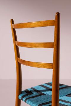  Chiavari Eight Tre Stecche chairs in cherry wood Chiavari manufacture Italy 1950s - 4316985