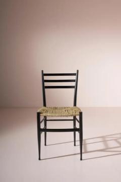  Chiavari Enrico Delmonte set of 12 ash and straw Gobbetta chairs Chiavari Italy 1950s - 3670458