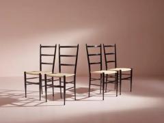  Chiavari Enrico Delmonte set of four Gobbetta chairs Chiavari Italy 1960s - 3473135