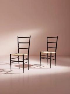  Chiavari Enrico Delmonte set of four Gobbetta chairs Chiavari Italy 1960s - 3473144