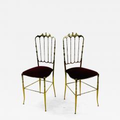  Chiavari GLAMOROUS PAIR OF ITALIAN BRASS CHIAVARI CHAIRS - 2200055