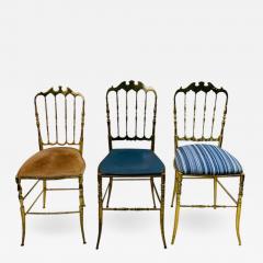  Chiavari HIGH STYLE TRIO OF BRASS CHIAVARI CHAIRS - 1180475