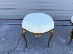  Chiavari Pair Of Italian Chiavari Brass Ottomans - 4676603