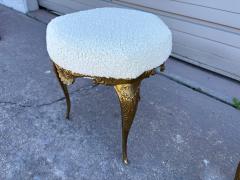  Chiavari Pair Of Italian Chiavari Brass Ottomans - 4676646