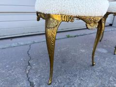  Chiavari Pair Of Italian Chiavari Brass Ottomans - 4676649