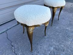  Chiavari Pair Of Italian Chiavari Brass Ottomans - 4676651