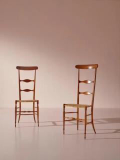  Chiavari Pair of Campanino High Back Chairs Produced by Sabbadini Chiavari Italy 1960s - 3469420