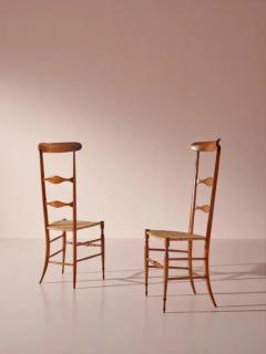  Chiavari Pair of Campanino High Back Chairs Produced by Sabbadini Chiavari Italy 1960s - 3469424