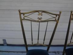  Chiavari Pair of Italian Neoclassical Style Brass Chiavari Side Chairs - 3762485