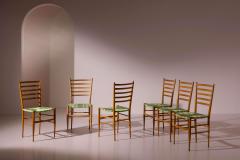  Chiavari Set of six Cinque Stecche Chiavari chairs Italy 1950s - 4342328