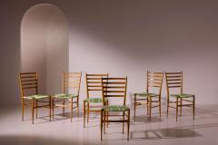 Chiavari Set of six Cinque Stecche Chiavari chairs Italy 1950s - 4342335