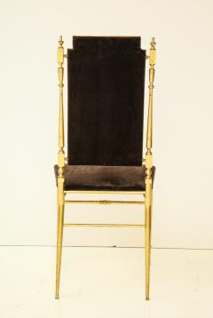  Chiavari Suite of four solid brass Chiavari chairs Italy 1970s - 1041579