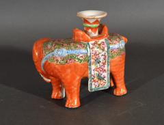  Chinese Porcelain Chinese Export Porcelain Canton Famille Rose Elephant Candlestick - 1618537