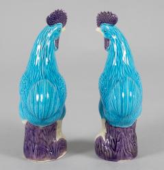  Chinese Porcelain Chinese Export Porcelain Turquoise and Purple Roosters A Pair - 1909724