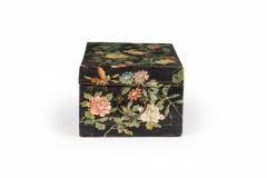  Chinese Porcelain Chinese Wooden Small Rectangular Chest with Hand Painted Exotic Birds - 4199339