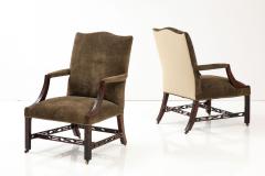  Chippendale Style Matched Pair of George III Gainsborough Chairs - 3210003