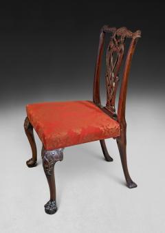  Chippendale Style Pair of Chippendale Style Carved Mahogany Side Chairs - 4800582