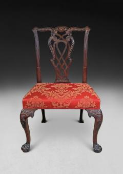  Chippendale Style Pair of Chippendale Style Carved Mahogany Side Chairs - 4800583
