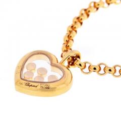  Chopard CHOPARD 18K YELLOW GOLD 5 HAPPY DIAMOND HEART NECKLACE - 2292131