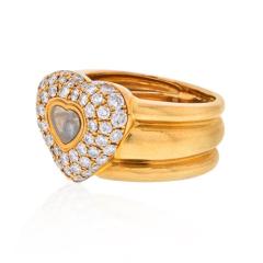  Chopard CHOPARD 18K YELLOW GOLD PAVE HEART SHAPE FLOATING DIAMOND RING - 2293840